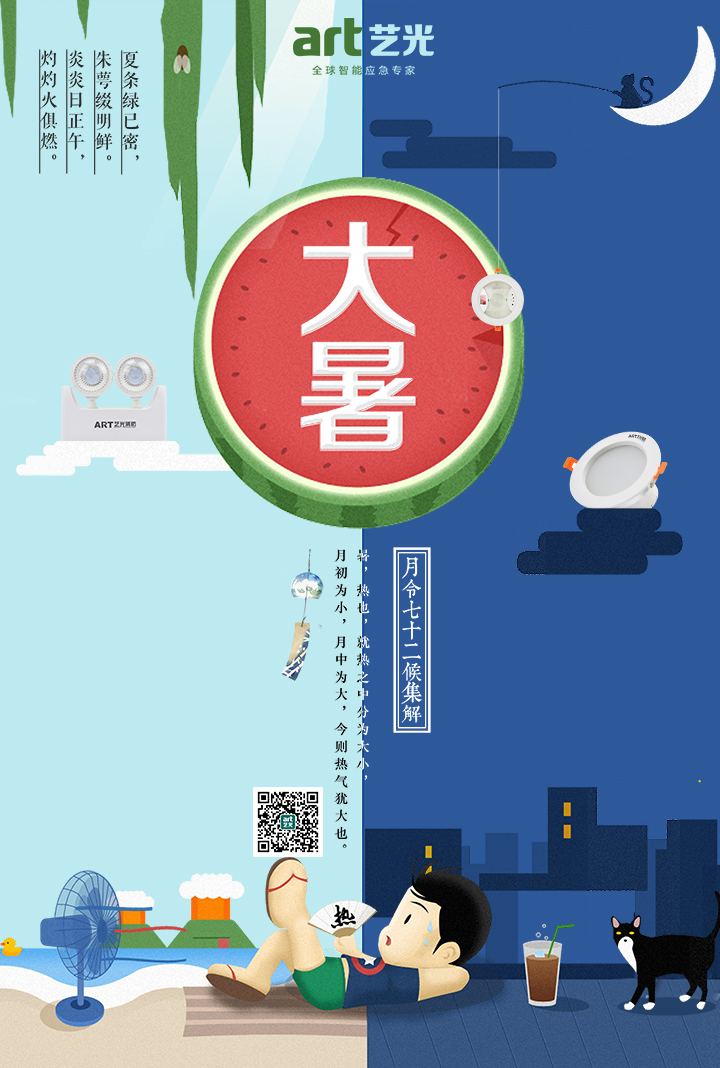 大暑，大暑，熱氣尤大也